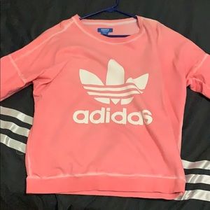 Adidas pink sweater size M